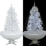 Vidaxl - Schneiender Weihnachtsbaum Mit Schirmfu&szlig; Wei&szlig; 170 Cm