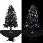 Vidaxl - Schneiender Weihnachtsbaum Mit Schirmfu&szlig; Schwarz 190 Cm Pvc