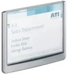 T&uuml;r-/infoschild B149xh105,5mm Sichtfenster Acrylglas R&uuml;ckenteil Abs Graphit