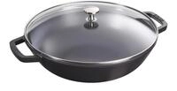 Staub Wok 30 Cm Mit Deckel Gusseisen, Schwarz T&ouml;pfe & Pfannen