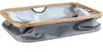 W&auml;schekorb Bahari Aus Bambus, W&auml;schekorb, Faltbar, 50 L, Grau, Bambus Braun,