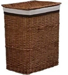 Vidaxl Laundry Basket Brown Willow