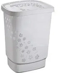 W&auml;schesammler Flowers, 55 L Grau Boxen, K&ouml;rbchen & Kisten - Rotho