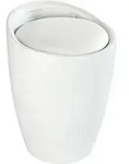 W&auml;schesammler Mit Sitz Candy, Schwarz, Mattiert, 2in1 Wenko