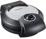 Waffelautomat Edelstahl Geb&uuml;rstet, Schwarz Waffeleisen 1300 W - Severin