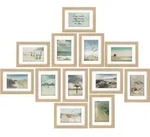 12tlg Bomoe Ocean Bilderrahmen Set Eiche