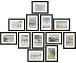 12tlg Bomoe Ocean Bilderrahmen Set Schwarz