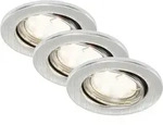 Briloner - Di-ka Led Einbauleuchte Fit Move 3er Set Alu &Oslash; 8,5 Cm Gu10, 3w, Warmwei&szlig;