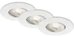Briloner - 3er Set Led Einbauleuchte Nava Wei&szlig; &radic;&ograve; 9 Cm Warmwei&szlig; Dimmbar