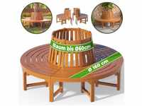Gartenbank Wetterfest Holz FSC®-zertifiziert 320kg Belastbarkeit Rückenlehne 360°