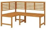 Garten-eckbank 140 Cm Massivholz Akazie - Vidaxl