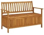 Gartenbank Mit Stauraum 120 Cm Massivholz Akazie - Vidaxl