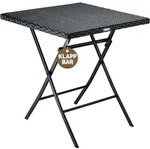 Gartentisch Wetterfest Klappbar 65x65cm Balkontisch Polyrattan Outdoor Klein 60kg