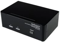 Startech.com 2 Port Dvi Vga Kvm Switch Mit Usb Audio Und Usb 2.0 Hub - Dual Monitor