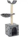 Vidaxl - Katzen-kratzbaum Mit Sisal-s&auml;ulen 105 Cm Pfoten-aufdruck Grau