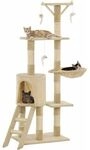 Katzen-kratzbaum Mit Sisal-s&auml;ulen 138 Cm Beige - Vidaxl