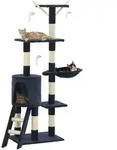 Katzen-kratzbaum Mit Sisal-s&auml;ulen 138 Cm Dunkelblau Vidaxl