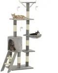 Katzen-kratzbaum Mit Sisal-s&auml;ulen 138 Cm Grau Vidaxl