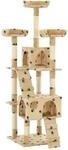 Vidaxl Cat Tree With Sisal Scratching Posts 170 Cm Paw Prints Beige