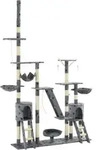 Katzen-kratzbaum Sisal 230-250 Cm Pfoten-aufdruck Grau Vidaxl