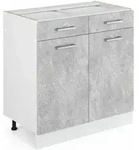 Vicco - K&uuml;chenunterschrank R-line, Beton, 80 Cm Ohne Arbeitsplatte
