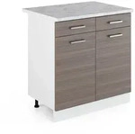 Vicco - K&uuml;chenunterschrank R-line, Grau, 80 Cm , Ap Marmor