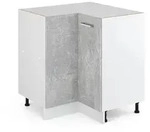 Eckunterschrank R-line, Beton, 75.6 Cm Ohne Arbeitsplatte, Vicco