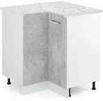 Vicco - Eckunterschrank R-line, Beton, 75.6 Cm, Ap Marmor