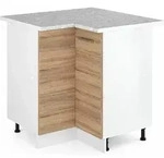 Vicco - Eckunterschrank R-line, Sonoma, 75.6 Cm, Ap Marmor
