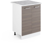 Vicco - K&uuml;chenunterschrank R-line, Grau, 60 Cm , Ap Marmor