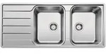 Lemis 8 - Sp&uuml;le, 116x50 Cm, Geb&uuml;rsteter Edelstahl 523036 - Blanco