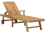 Sonnenliege Massivholz Teak - Vidaxl