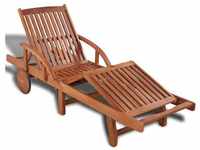 Sonnenliege,Liegestuhl aus Holz Verstellbar in 5 Positionen vidaXL