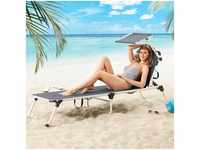 CASARIA® Sonnenliege Bari Comfort Plus klappbar gepolstert 150kg Belastbarkeit