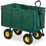 Relaxdays Gartenwagen, Gro&szlig;er Bollerwagen Mit Klappabren Seitenteilen,