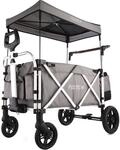 Bollerwagen Faltbar In Grau Mit Dach - Transportwagen Klappbar Hecktasche,