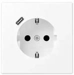 Jung Schuko&reg;-steckdose, 16 A 250 V , Mit Usb-ladeger&auml;t, 1 X Typ C, Safety+, Serie