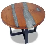 Couchtisch Teak Harz 60 Cm - Vidaxl