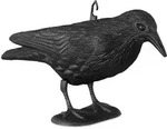Relaxdays - Taubenschreck Kr&auml;he, Dekofigur Als Vogelscheuche, Stehende Figur F&uuml;r