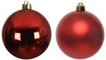 Bruchfeste Weihnachtskugeln Christmas Red Rot &Oslash; 10 Cm Aus Kunststoff - 4er Set