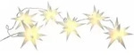 3d Stern Lichterkette Mit 6 Led - 150 Cm - Garten Weihnachten Deko Beleuchtung F&uuml;r