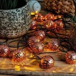 Orientalische Solar Lichterkette Mit 20 Warmwei&szlig;en Leds Metall 102186 - Esotec