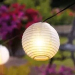 Esotec - Solar Lichterkette Mit 20 Lampions Mit Akku F&uuml;r Au&szlig;en Wetterfest 102184
