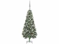 Künstlicher Weihnachtsbaum，Kunstbaum mit LEDs, Kugeln & Zapfen 210 cm vidaXL