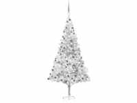 Künstlicher Weihnachtsbaum Beleuchtung & Kugeln Silber 240 cm vidaXL770438