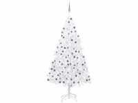 Bonnevie - Künstlicher Weihnachtsbaum,Kunstbaum mit LEDs & Kugeln Weiß 210 cm...
