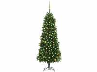 Künstlicher Weihnachtsbaum,Kunstbaum mit LEDs & Kugeln 240 cm Grün vidaXL