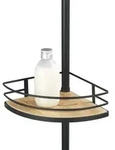 Teleskop-duschregal Dolcedo, Aus Bambus Und Edelstahl, 31 X 65-275 X 23 Cm, Schwarz