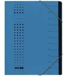 Ordnungsmappe Chic Din A4 320g/m Intensivkarton Recycelt Farbe: Blau 7 Fcher