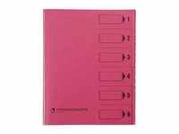 Ordnungsmappe din A4 250g/m² Farbe: rosa 6 Fächer din A4 250g/m² Farbe: rosa...